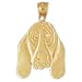 14K Gold Pendant Basset Hound Dog 1.9 - Gram(s) - Free Shipping