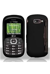 LG Octane VN530 Black Rubberrized HARD Protector Case