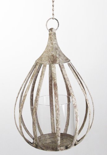 Rustic Metal Cottage Hanging Lantern Pendant