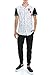 JC DISTRO Mens Hipster Hip Hop Splatter USA Baseball Jersey T-Shirt Medium