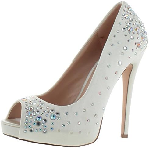 Lauren Lorraine Eden Women's Stiletto Heel Dress Beige Size 8