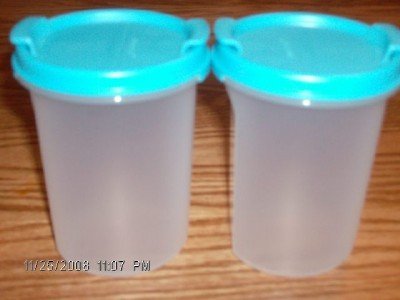 Tupperware Modular Mates Round #2 Set of 2 Stor N Shake Aqua