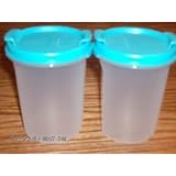 Tupperware Modular Mates Round #2 Set of 2 Stor N Shake Aqua