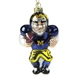 SC Sports Michigan Wolverines Caucasian Football Player Ornament (Set of 2)