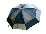 Gustbuster 62" Golf Umbrella Navy/Tan Featuring Name Plate Space