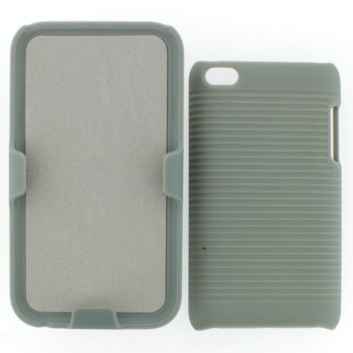 APPLE IPOD TOUCH 4 4TH GENERATION COMBO HOLSTER COVER CASE GRAY