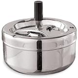 Beautiful Silver Metal Spinning Spinner Ashtray Ac20