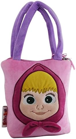 Masha and Bear Women's Synthetic Bag Shoulder Shopper Bag 3D Plush One-Size Pink