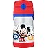 THERMOS Vacuum Insulated Stainless Steel 10-Ounce Straw Bottle, Mickey Mouse Clubhouse