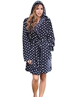 Womens Short Hoodie Robe Ladies Hooded Robe Hoody Robe Llightweight Robe