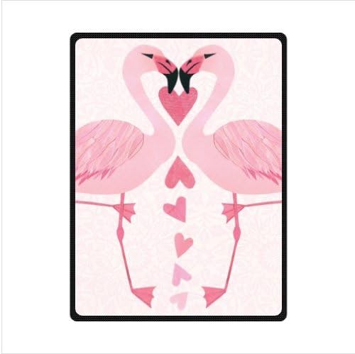 pink Flamingos,love heart Flamingos,love Flamingo design Fleece Blankets and throws 58 X 80 inch (Large)