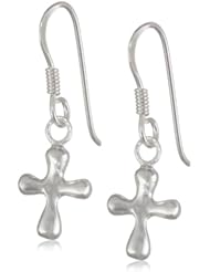 Sterling Silver Cross Drop Earrings