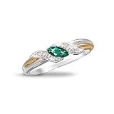 Emerald & Diamond Embrace Ring by The Bradford Exchange