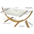 12211 H�ngematte mit Holz Gestell 310x120 cm, 150 kg belastbar, incl. Befestigungsmaterial, Karabiner usw.
