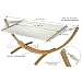 12211 H�ngematte mit Holz Gestell 310x120 cm, 150 kg belastbar, incl. Befestigungsmaterial, Karabiner usw.