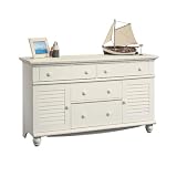 Sauder Harbor View Dresser in Antiqued White