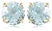 14k Choice of White or Yellow Gold 5mm Aquamarine Round Stud Earrings