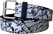 Black Los Angeles Graffiti Printed Imitation Leather Belt