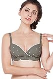 スウィートマミー (Sweet Mommy) 【日本製】 モールドプリント授乳ブラジャー マタニティウェア LL ヨットグレー