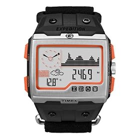 Timex - T49665 EW - WS4 - Digitale - Altim�tre Barom�tre Thermom�tre Boussole, Chrono Alarme comptes � rebours - Bracelet en tissu extensible