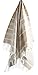 Cacala 100% Turkish Cotton Kitchen Tea Towels, Highly Absorbent Luxury Soft Quick Drying Dish Towel with Hanging Loop for Gym, Yoga, Bath, Sports, Cleaning and Kitchen (23 x 36), Beige