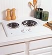 GE: JP202DWW 21'' Coil Electric Cooktop with Two Heating Elements & Heating Element ''On'' Indicator