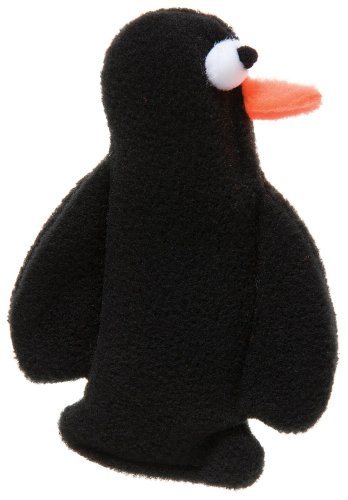 West Paw Design Kitty Scoot Catnip-Filled Penguin Cat Toy with Bell, Charcoal