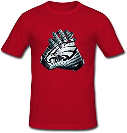 JIUDUIDODO Men's Crew Neck Cotton NFL Philadelphia Eagles T-Shirt XL Red