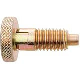 3/8-16 x .75, End force - 3 lbs., Stain. Steel Body/Nose, Knurled Handle, Standard, Locking, Hand Retractable Spring Plunger (1 Each)