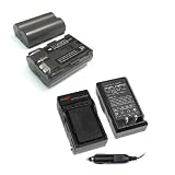 Lithium-Ion Battery + Battery Charger with Car Adapter for Canon Digital SLR EOS 40D / EOS 50D