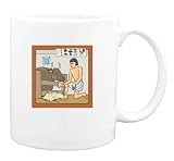 Mug with man, humans, human, body, individuals, feeding, egypt, people, individual, persons, cow, person, history