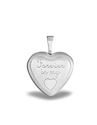 Sterling Silver "Forever in my Heart" Heart Locket 1/2 inch x 1/2 inch