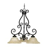Capital Lighting Hearth Three Light Chandelier in Wrought Iron