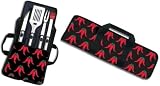4-Pc BBQ Utensil Set - Chili Peppers