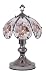 14.25h Glass Indian Warrior Theme Black Chrome Base Touch Lamp