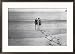Alexander Graham Bell and His Daughter Walk into the Lake Art Styles Framed Photographic Poster Print by Bell Family, 29x21 Image