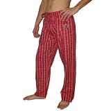 Mens NFL Atlanta Falcons Plaid Cotton Thermal Sleepwear / Pajama Pants - Red (Size: L)