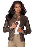 Faux-Leather Biker Jacket