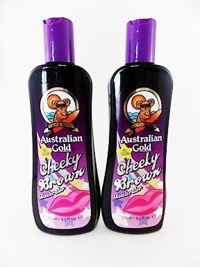 2 BOTTLES OF Australian Gold Cheeky Brown  Bronzing Tanning Lotion 8.5 Oz.