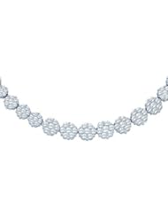 14.13CTW DIAMOND FLOWER NECKLACE