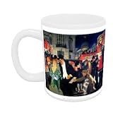 Central London busy - Paper boy andPolice - Mug - Standard Size