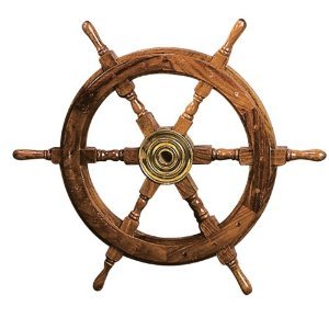 24 Inches Pirate Ship Wheel for Nautical Collection