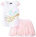 Mud Pie Little Girls' Little Chick Skirt Set, Pink, 2T