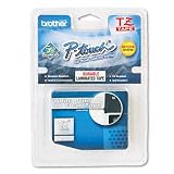 Brother 1/2 Inch x 26.2 Feet White on Clear for P-Touch (TZ135)