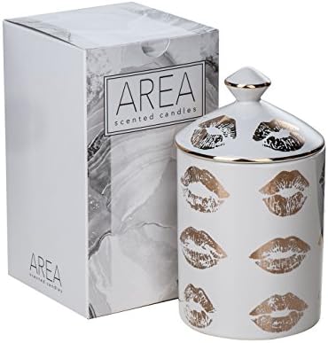 Scented Candles By AREA. 100% Soy Wax Aromatherapy Candle- Baci Design (Forest Scent)