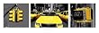 New York City (Yellow Triptych) Art Poster Print - 36x12
