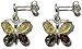 Sterling Silver Multi-Color Amber Butterfly title=