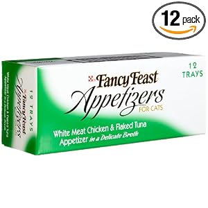 Fancy Feast Appetizers for Cats, White Meat Chicken and Flaked Tuna, 2-Ounce Tubs (Pack of... by Fancy Feast