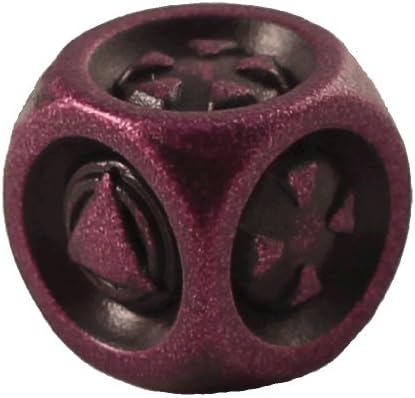 1 (One) Single IronDie: Solid Metal Italian Dice - Purple Assault (Die-Cast Designer Six-Sided Die / d6)