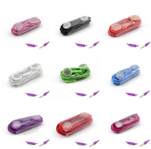 9X Colorful Handsfree Headphone Headset Earphone W/ mic Remote f. iPhone 3G 3Gs 4 4s iPod(Sky Blue; Green; Purple; Hot Pink; Black; White; Red; Pink;Orange) 9X Colorful Handsfree Headphone Headset Earphone W/ mic Remote f. iPhone 3G 3Gs 4 4s iPod(Sky Blue; Green; Purple; Hot Pink; Black; White; Red; Pink;Orange)